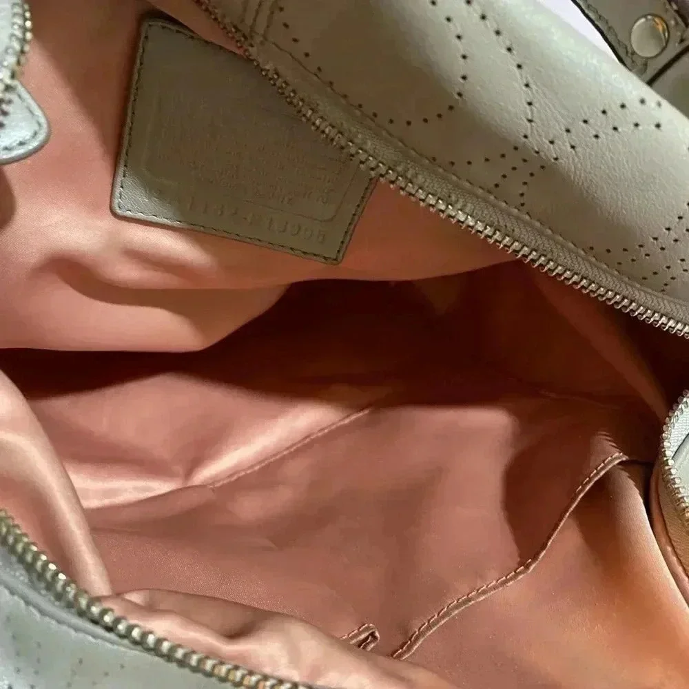 Coach grey leather satchel handbag - Picture 9 of 12